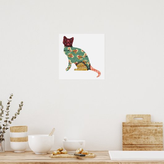 Kat Patchwork Pet Print (Keuken)