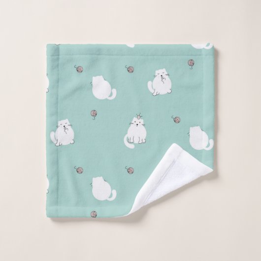 Kat patroon bad handdoek (Wasdoekje)