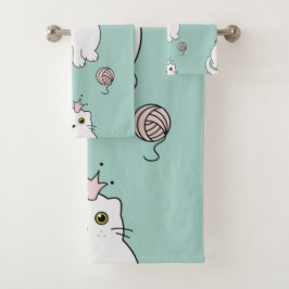 Kat patroon bad handdoek