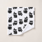 Kat patroon bad handdoek (Wasdoekje)
