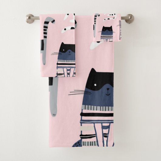 Kat patroon bad handdoek (Insitu)