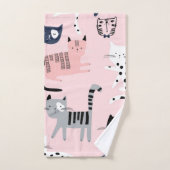 Kat patroon bad handdoek (Handdoek)