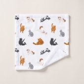 Kat patroon bad handdoek (Wasdoekje)