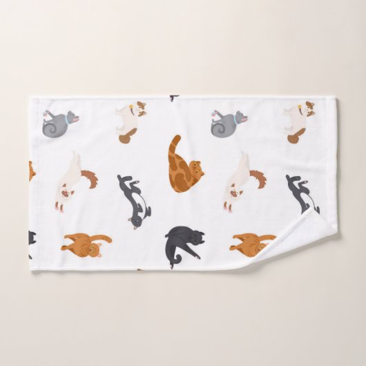 Kat patroon bad handdoek (Handdoek)