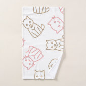 Kat patroon bad handdoek (Handdoek)