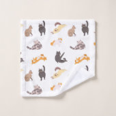 Kat patroon bad handdoek (Wasdoekje)