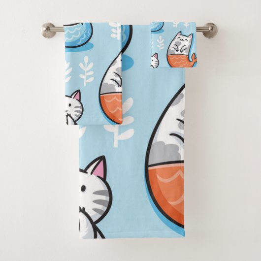 Kat patroon bad handdoek (Insitu)