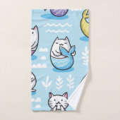 Kat patroon bad handdoek (Handdoek)