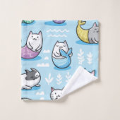 Kat patroon bad handdoek (Wasdoekje)