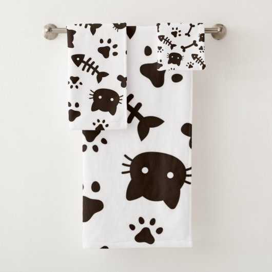 Kat patroon bad handdoek (Insitu)