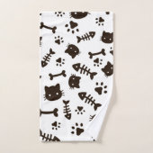 Kat patroon bad handdoek (Handdoek)