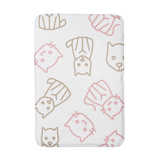 Kat patroon badmat (Voorkant Verticaal)