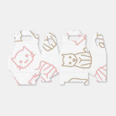 Kat patroon bedankdoosjes (Uitgevouwen)