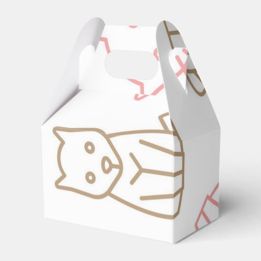 Kat patroon bedankdoosjes (Voorkant Zijde)