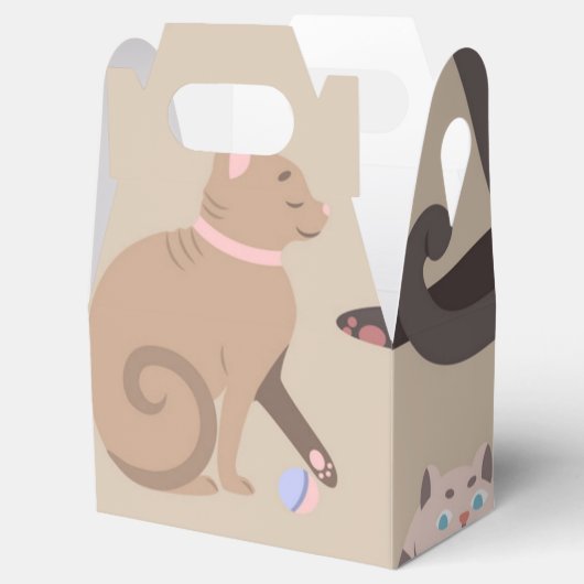 Kat patroon bedankdoosjes (Geopend)