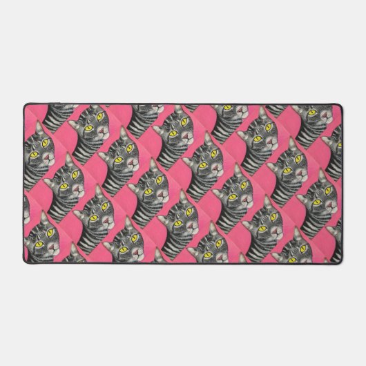 Kat patroon bureau mat (Voorkant)
