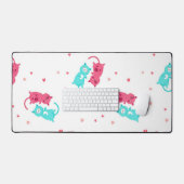 Kat patroon bureaumat (Keyboard & Muis)