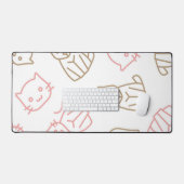 Kat patroon bureaumat (Keyboard & Muis)