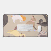 Kat patroon bureaumat (Keyboard & Muis)