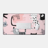 Kat patroon bureaumat (Keyboard & Muis)