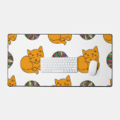 Kat patroon bureaumat (Keyboard & Muis)