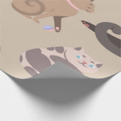 Kat patroon cadeaupapier (Hoek)