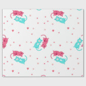 Kat patroon cadeaupapier (Vlak)