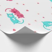 Kat patroon cadeaupapier (Hoek)