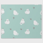 Kat patroon cadeaupapier (Vlak)
