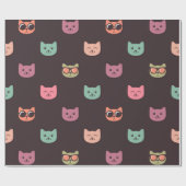 Kat patroon cadeaupapier (Vlak)
