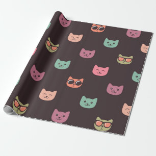 Kat patroon cadeaupapier