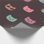 Kat patroon cadeaupapier (Hoek)