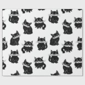 Kat patroon cadeaupapier (Vlak)