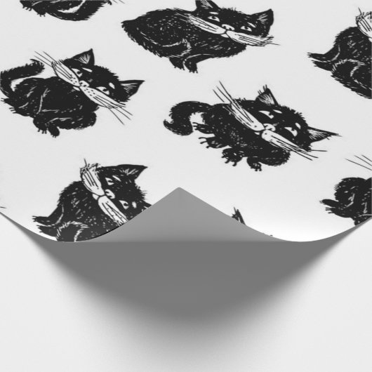 Kat patroon cadeaupapier (Hoek)