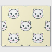 Kat patroon cadeaupapier (Vlak)
