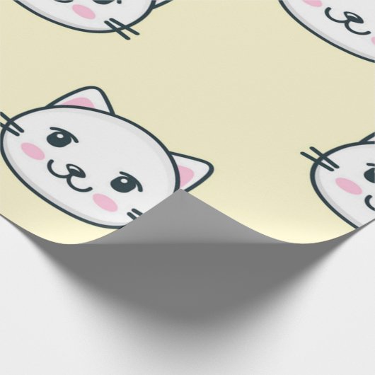 Kat patroon cadeaupapier (Hoek)