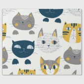 Kat patroon cadeaupapier (Vlak)