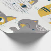 Kat patroon cadeaupapier (Hoek)