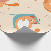 Kat patroon cadeaupapier (Hoek)
