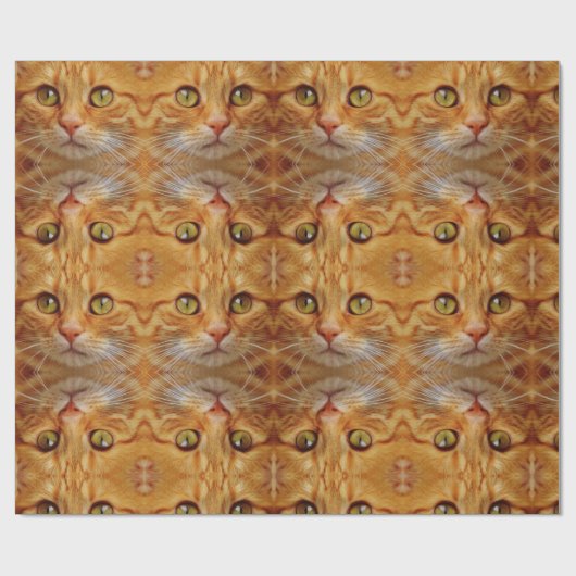 Kat patroon cadeaupapier (Vlak)