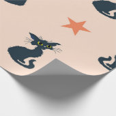 Kat patroon cadeaupapier (Hoek)