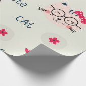 Kat patroon cadeaupapier (Hoek)