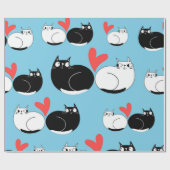 Kat patroon cadeaupapier (Vlak)