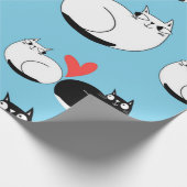 Kat patroon cadeaupapier (Hoek)