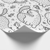 Kat patroon cadeaupapier (Hoek)