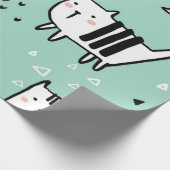 Kat patroon cadeaupapier (Hoek)