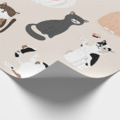 Kat patroon cadeaupapier (Hoek)