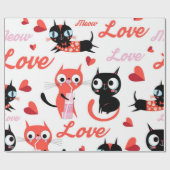 Kat patroon cadeaupapier (Vlak)