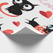 Kat patroon cadeaupapier (Hoek)