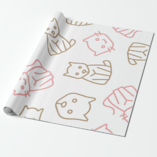 Kat patroon cadeaupapier